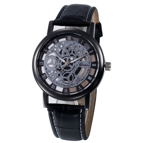 Imitation machinery Watch Men Fashion PU Leahter Men Watch Fashion Dress Business Quartz-Watch Wristwatches For Men Clock # Imitation machinery Watch Men Fashion PU Leahter Men Watch Fashion Dress Business Quartz-Watch Wristwatches For Men Clock #