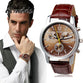 Direct Selling Alloy Casual New Brand Men Watch Relogio Masculino High Quality Pu Quartz Analog Wrist Watches 2017 #YSQ