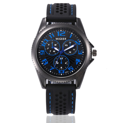 Men Fashion Silicone strap Sport Cool Quartz Hours Wrist Analog Watch Men Fashion Silicone strap Sport Cool Quartz Hours Wrist Analog Watch