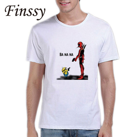 Deadpool Minions Men T shirt Fashion Regenerating Deadpool and Friends Design Print tshirt for Men The Darth King Printed tee