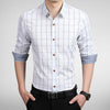 ZhenZhou Plaid Men Shirts Tailoring Slim Fit M-5XL 100% Cotton Mens Dress Shirts Male Clothes Social Casual Shirt Men Brand