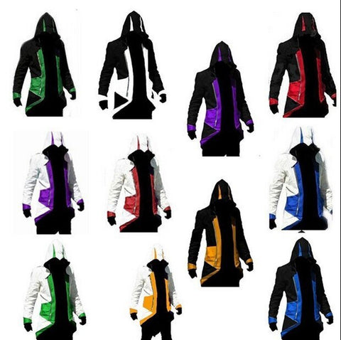 Hot Sale Assassins Creed 3 III Conner Kenway Hoodie Coat Jacket Anime Cosplay Assassin's Costume