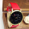 Unisex Casual Fashion Faux Leather Strap Quartz Analog Wrist Watch