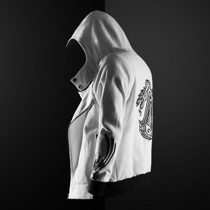 2017 Autumn Winter Assasins Creed Hoodie Men Black Cosplay Jacket Costume Fleece Lined Assassins Creed Mens Hoodies Jackets