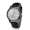 Retro Design Leather Band Analog Alloy Quartz Wrist Watch