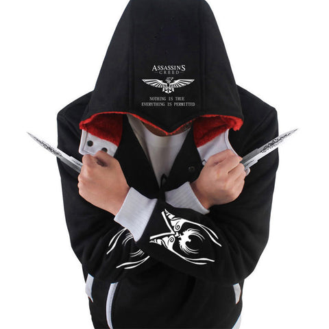 2017 new darker hoodies men hooded Warm winter fashion Thickening assassins creed hoodie Assassin's Creed thick Hoodie zipper