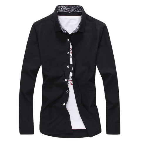 Fashion Men Shirt 2018 Spring New Brand Business Men'S Slim Fit Dress Shirt Male Long Sleeves Casual Shirt Camisa Masculina XXL