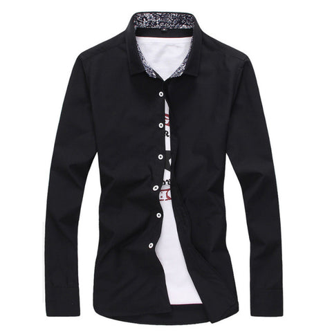 Fashion Men Shirt 2018 Spring New Brand Business Men'S Slim Fit Dress Shirt Male Long Sleeves Casual Shirt Camisa Masculina XXL