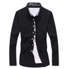 Fashion Men Shirt 2018 Spring New Brand Business Men'S Slim Fit Dress Shirt Male Long Sleeves Casual Shirt Camisa Masculina XXL
