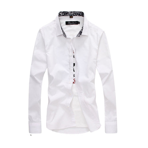 Fashion Men Shirt 2018 Spring New Brand Business Men'S Slim Fit Dress Shirt Male Long Sleeves Casual Shirt Camisa Masculina XXL