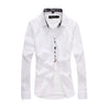 Fashion Men Shirt 2018 Spring New Brand Business Men'S Slim Fit Dress Shirt Male Long Sleeves Casual Shirt Camisa Masculina XXL