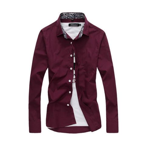 Fashion Men Shirt 2018 Spring New Brand Business Men'S Slim Fit Dress Shirt Male Long Sleeves Casual Shirt Camisa Masculina XXL